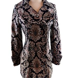 Hazel Black and Gold Brocade Jacket